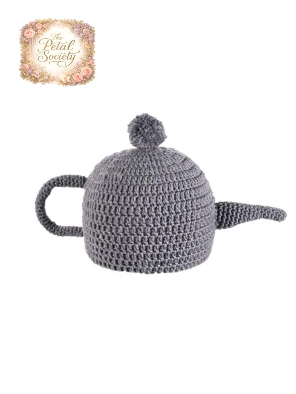 Handmade Crochet Knitted Beanie Teapot Hat with Pompom